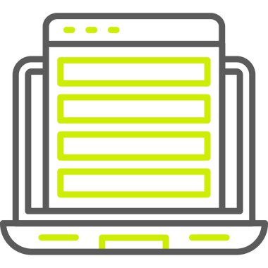 Bilgisayar. Web simgesi basit illüstrasyon