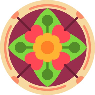 Vektör çizimi. Beyaz arkaplanda bir çiçek.