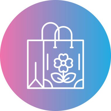 Çiçekli bir hediye paketinin vektör çizimi