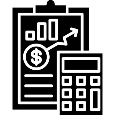 hesap makinesi ve hesap makinesi simgesi, vektör illüstrasyonu