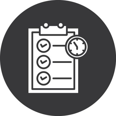 Kontrol listesi simgesi vektör illüstrasyonu