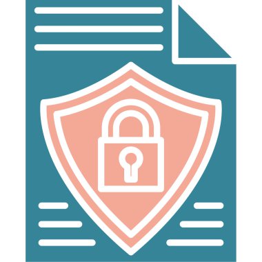 veri koruma simgesi vektör illüstrasyonu