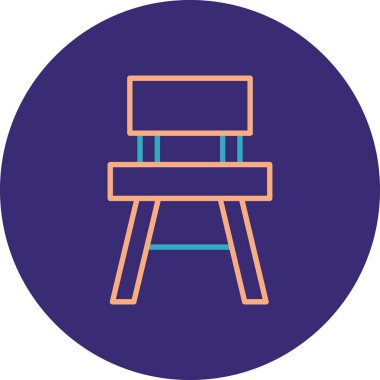 Sandalye. Web simgesi basit illüstrasyon