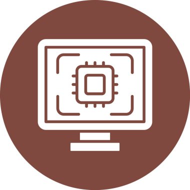 Bilgisayar. Web simgesi basit illüstrasyon