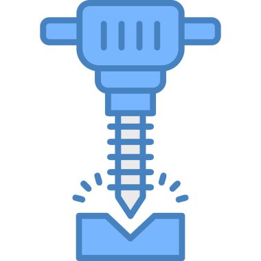 Çekiç ve vida, ağ simgesi basit tasarım