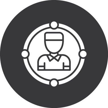 iş adamı simgesi, vektör illüstrasyonu