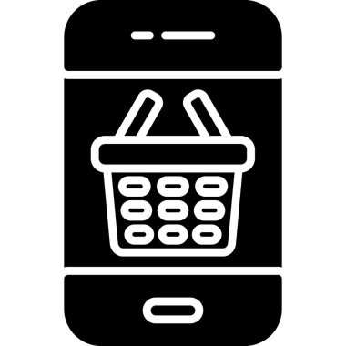 alışveriş simgesi vektör illüstrasyonu