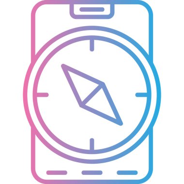 Pusula. Web simgesi basit illüstrasyon