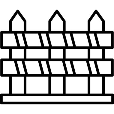 çit simgesi vektör illüstrasyonu