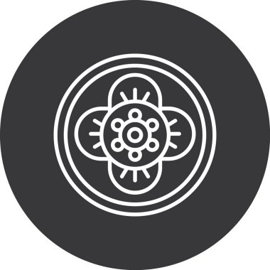 İzole edilmiş bir çiçek simgesi vektörünün gösterimi