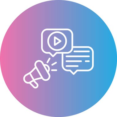 Sohbet simgesinin vektör illüstrasyonu