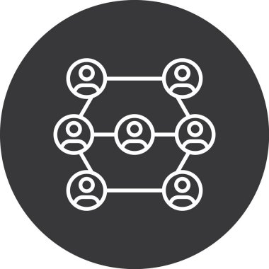 topluluk ağ simgesi katı biçimli