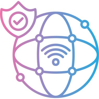 Kablosuz. Web simgesi basit illüstrasyon