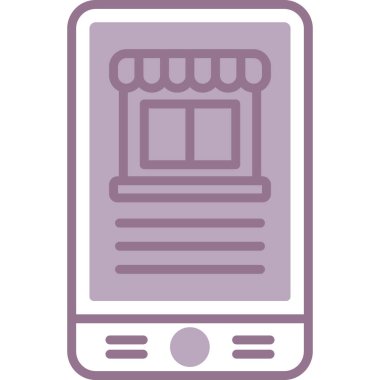 akıllı telefon mağazası izole edilmiş ikon vektör illüstrasyon tasarımı