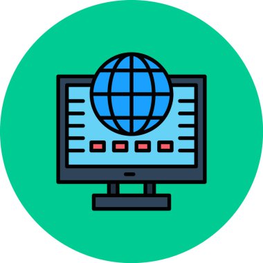 İnternet web simgesi basit vektörü