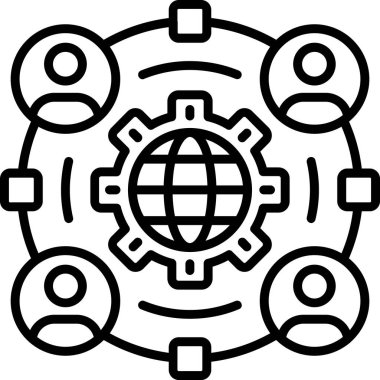 ağ bağlantısı genel simgesi ana hat biçiminde