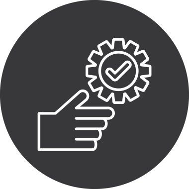 iş konsepti vektör çizgisi simgesi beyaz