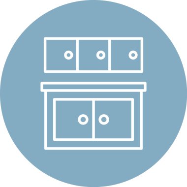 mobilya ikonu vektör illüstrasyonu