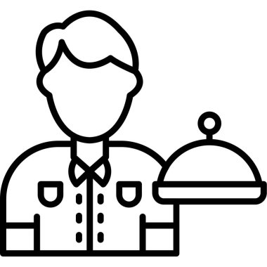 Otel resepsiyon vektörü illüstrasyonu