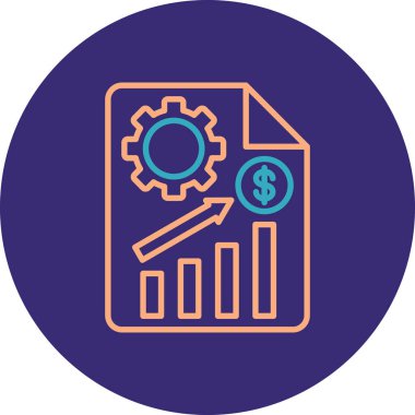 İş ve finans simgesinin vektör illüstrasyonu