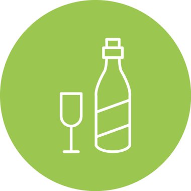 şişe simgesi, vektör illüstrasyonu