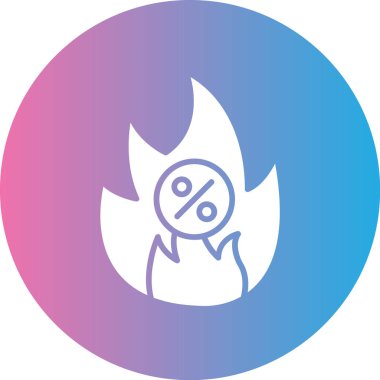 ateş vektörü simgesi modern basit illüstrasyon