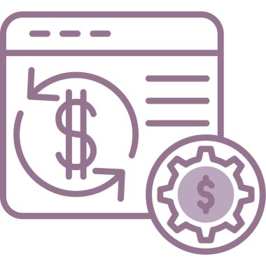 Dolar. Web simgesi basit illüstrasyon