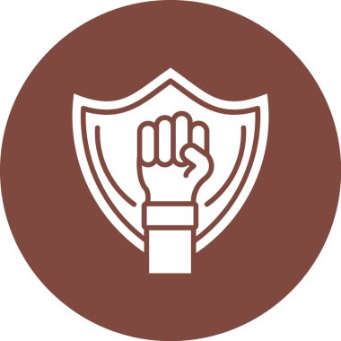 Kalkanı olan bir adamın vektör çizimi