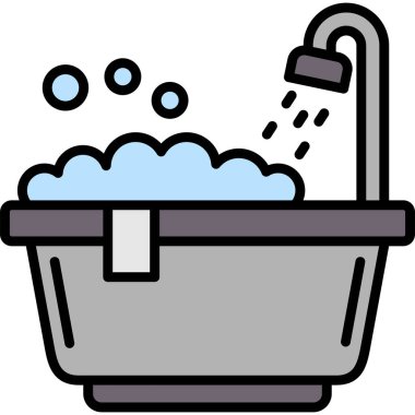 Banyo kovası ikonu. özet vektörü