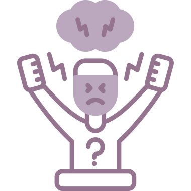 Beyni olan bir adamın vektör çizimi