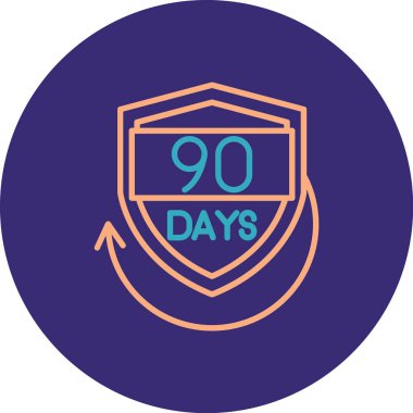 90 günlük glyph gradyan simge tasarımı