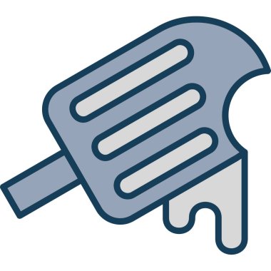 Dondurma. Web simgesi basit illüstrasyon