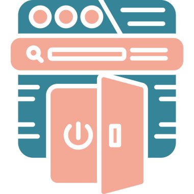 Pil. Web simgesi basit illüstrasyon