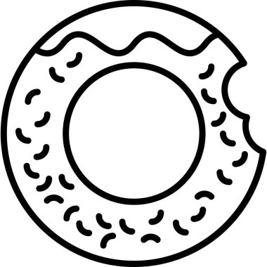 donut. Web simgesi basit illüstrasyon