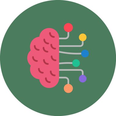 İnsan beyninin vektör çizimi