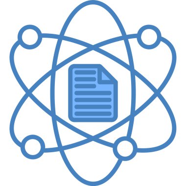 atom. Web simgesi basit illüstrasyon