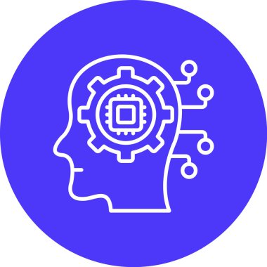 Bir beyin simgesinin vektör çizimi