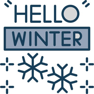 Merhaba kış mektupları, vektör illüstrasyonu