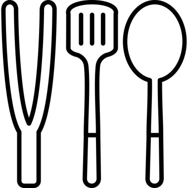 kaşık ikonu vektör illüstrasyonu