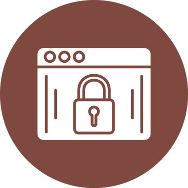 Kilit. Web simgesi basit illüstrasyon