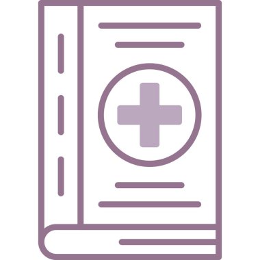 tıp kitabı simgesi modern vektör illüstrasyonu