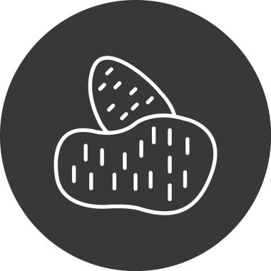 Patates ikonu vektör illüstrasyonu