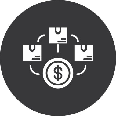 Dolar işareti simgesi, vektör çizimi