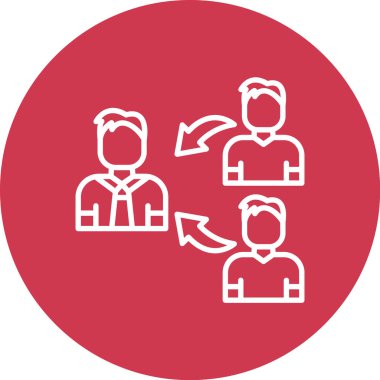 iş insanları simgesi, vektör illüstrasyonu