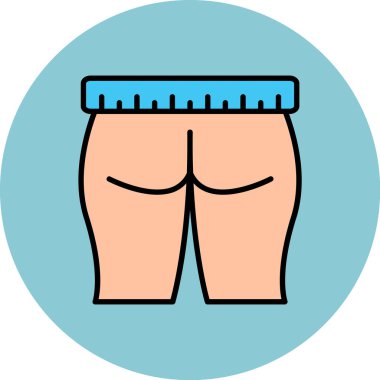 Kilo kaybı simgesi renk çizgisi vektörü