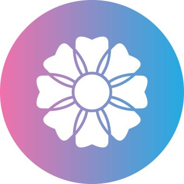 Beyaz arkaplandaki bir çiçeğin vektör çizimi