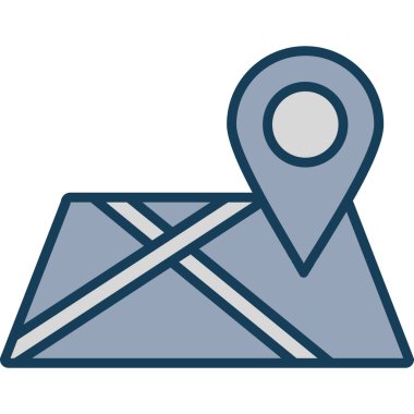 harita pin ikonu vektör illüstrasyonu