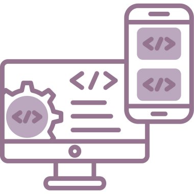 taşınabilir geliştirme web simgesi ana hat biçiminde