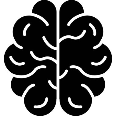 Beyin. Web simgesi basit tasarım