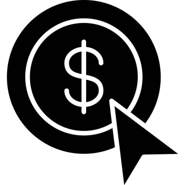 Dolar işareti simgesi, vektör çizimi